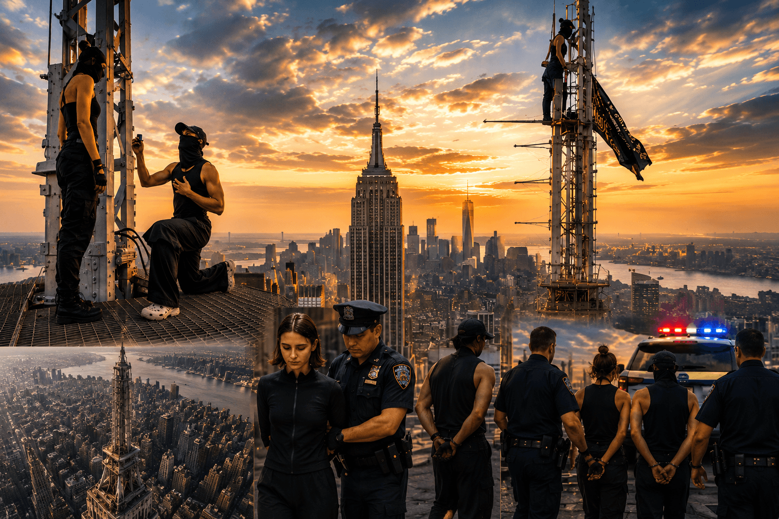 Russian 'Rooftopping' Couple Scale Empire State Building Spire, Get Engaged, Arrested