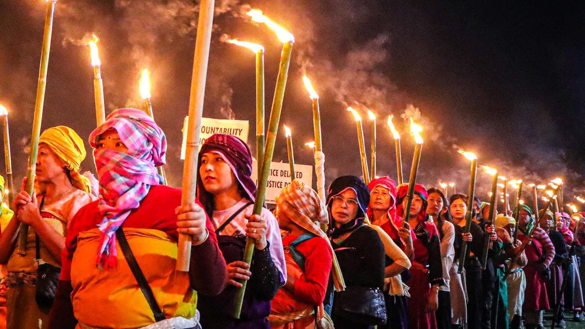 Violence Erupts in Imphal as Protesters Clash With Security Forces During Massive Torch Rally Over Children’s Death