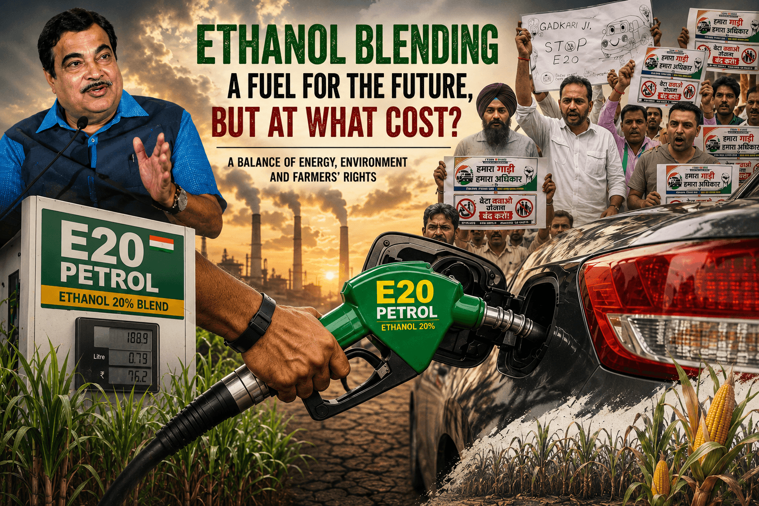 Ethanol Uproar: Protest Against India's E20 Fuel Mandate