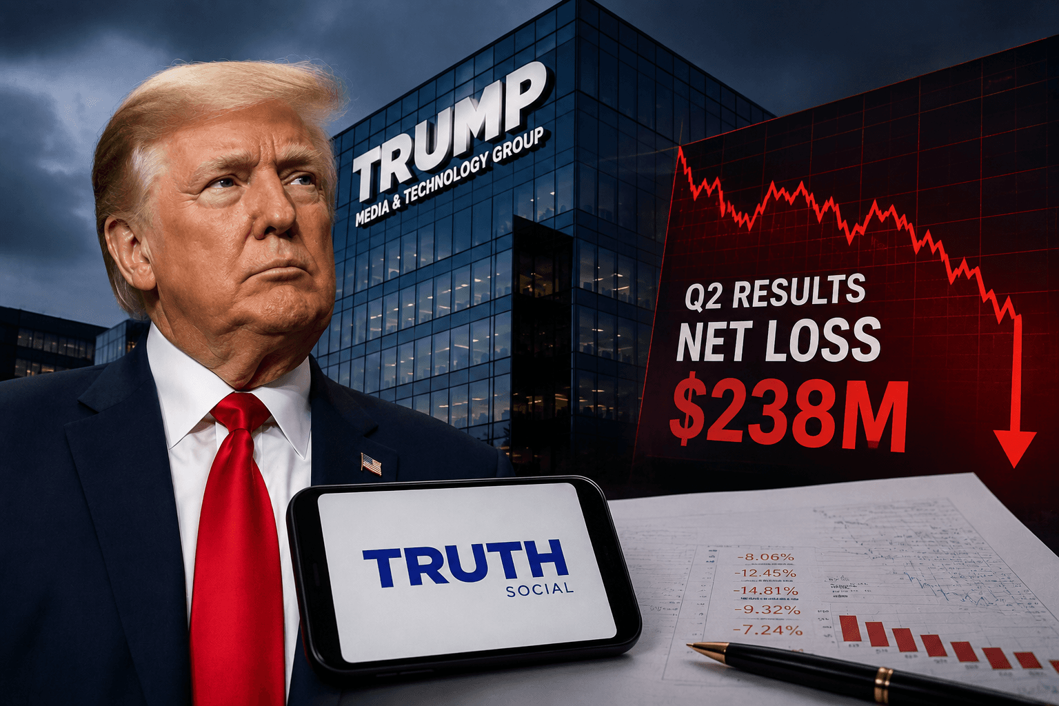 Trump Media Q2 results: US president-led media venture posts $238 m loss