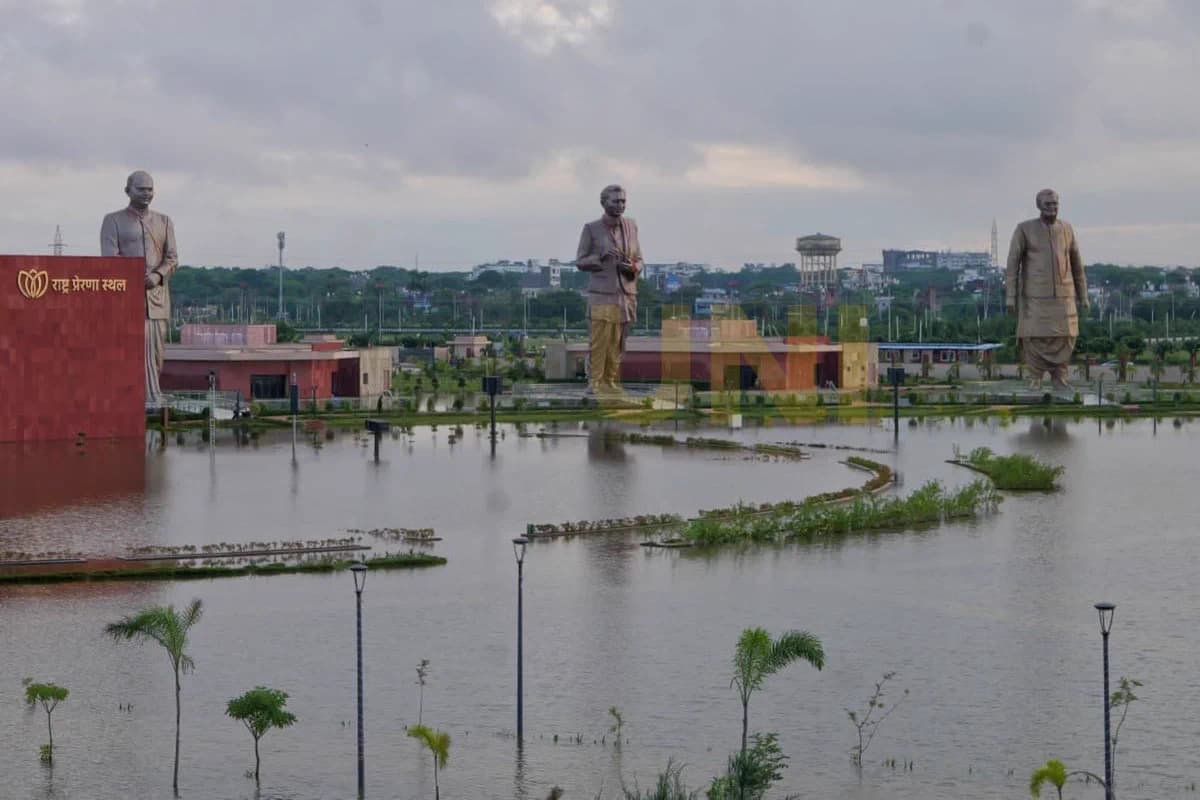 Lucknow: ₹230-Crore Rashtra Prerna Sthal Waterlogged After Heavy Rain
