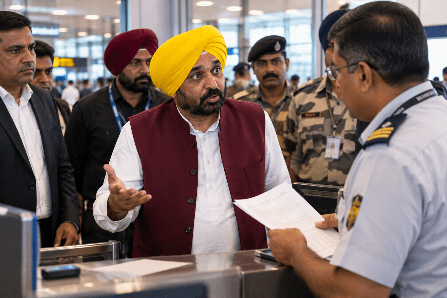 Punjab CM Bhagwant Mann 'detained for 3 hours' at Delhi airport, fined Rs 50k